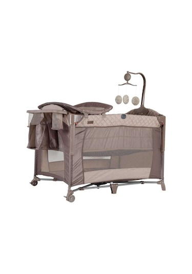 Miami Anne Yanı Oyun Parkı Bej + Yatak Dahil - Bircancocuk