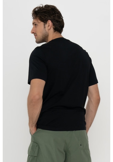 Jack & Jones Erkek Logo Baskılı Kısa Kollu Tişört - Luke Black Siyah