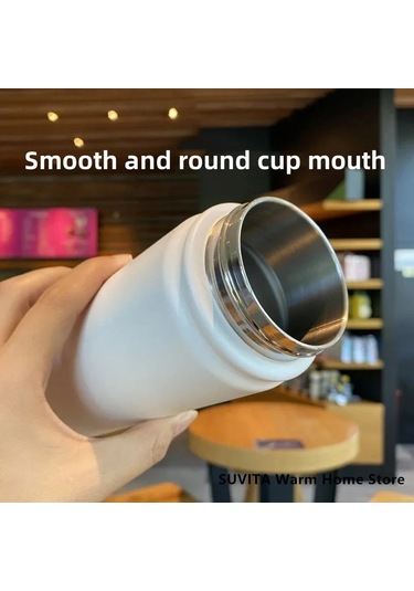 Lixiaqu01 530 Ml Tyeso Termos Paslanmaz Çelik Termos Yalıtımlı Beyaz