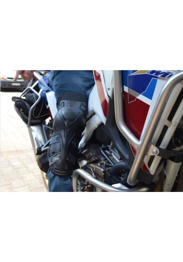 Motosiklet Lüx Dizlik Mafsallı Koruma Rahat Kullanım Motorcu Diz Koruyucu Siyah