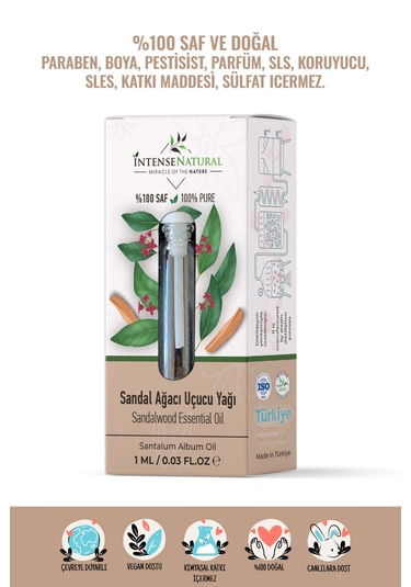 Intense Natural Sandal Ağacı Uçucu Yağı 1 ML