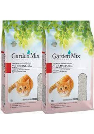 Gardenmix Bentonit Parfümsüz İnce Taneli Kedi Kumu 10 Lt 2 Adet