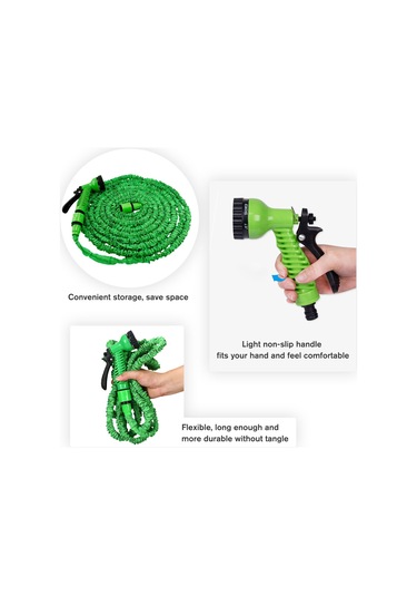 Aubyhe Turuncu 75ft Yüksek Basınçlı Genişleyen Bahçe Hortumu - Araba Yıkama Ve Çim Sulama Su Süngeri Seti