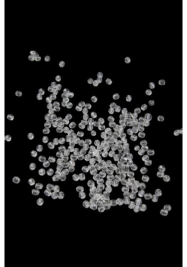 Şeffaf 4 Mm Basık Oval Akrilik Boncuk Aksesuar Takı Malzemesi 25 Gr