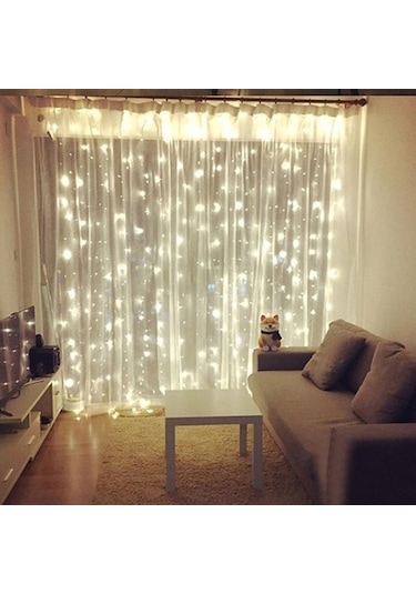 Beyaz Perde Peri Işıkları Dize Işık Dekorasyon Işıkları Usb Powered 3x1m/3x2m/3x3m 3m 1m Diğer