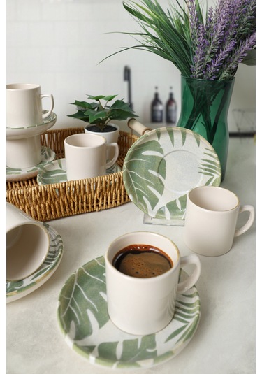Keramika Forest Nordic Kahve Takımı 12 Parça 6 Kişilik 23052-54