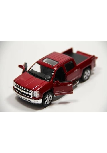 Kinsmart Chevy Silverado 2014 Ltz Mürettebat Kabini 4x4 1/46 Ölçekli Döküm Metal Model