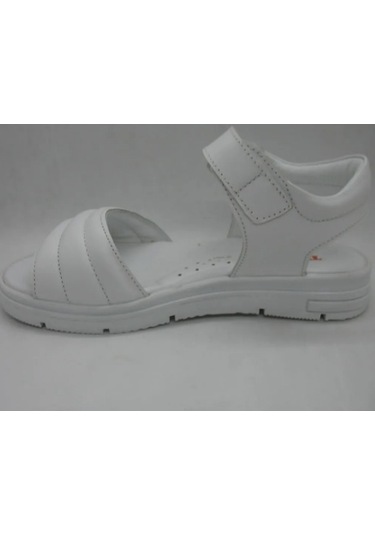 Toddler 491 Beyaz Doğal Deri Anatomik Taban Çocuk Sandalet 31-35 Beyaz
