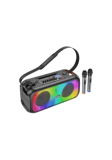 Hoco Bs54 Party Çift Mikrofonlu Bluetooth Rgb Kablosuz Hoparlör -