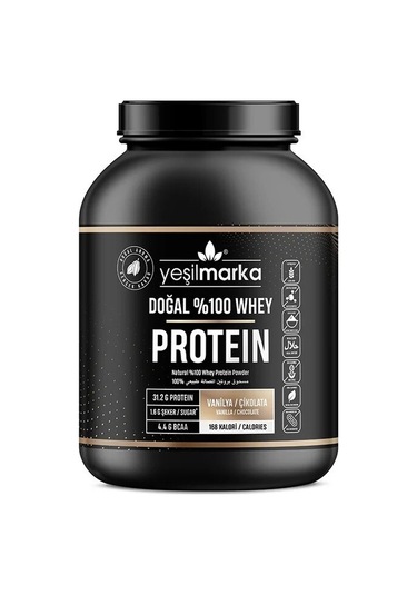 Yeşilmarka Doğal Whey Protein Tozu – Çikolata/Vanilya 1540 Gr