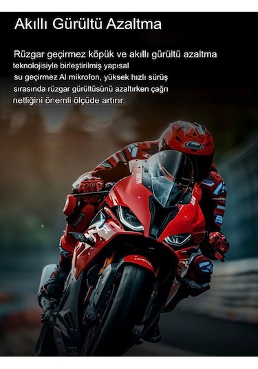A30-2x Waterprof 2x Eşleşmeli Motosiklet İnterkom Bluetooth Kask