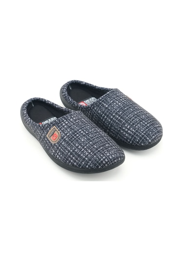 Gezer Erkek Kışlık Pu Rahat Taban Ev Bahçe Gondol Terlik Siyah