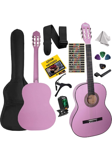 Cg-36pu-pak Kaliteli 36 İnç 3/4 Juniur Çocuk Gitar Seti 8-12 Yaş