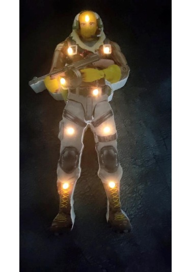 Fortnite Raptor Ahşap Led Pano Gece Lambası Biblo Ahşap Masa Deko