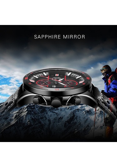 Klasik Erkek Kuvars Saat Senors Analog Kronograf Takvimli Kol Saati 3atm Su Geçirmez Çok Fonksiyonlu Spor Saat Deri Kayış Kahverengi Kayış Ve Mavi Kadran Diğer