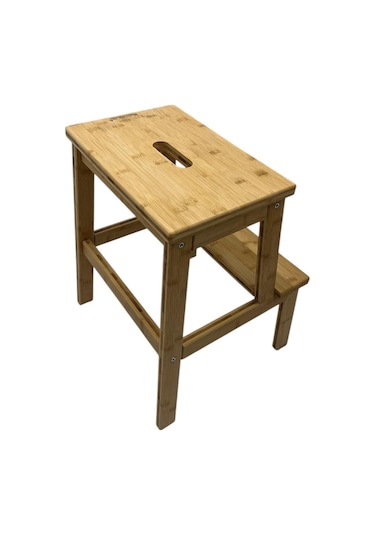 Mutfak Tabure Merdiven Bambu Naturel