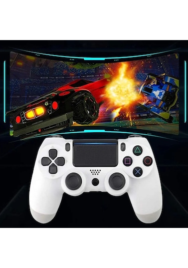 Ps4 Dualshock 4 Gamepad Yeni Nesil Kablosuz Pc Uyumlu Kol Beyaz