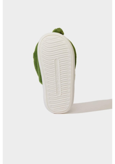 Defacto Erkek Çocuk Düz Taban Pelüş Ev Terliği F1926a825wngn340 Yeşil