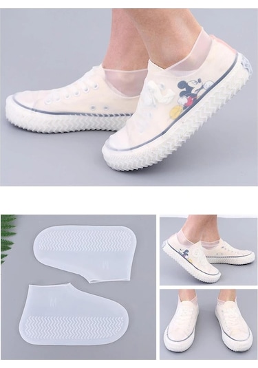 Trendpoint Silikon Yağmur Koruyucu Ayakkabı Kılıfı Kaymaz Su Kir