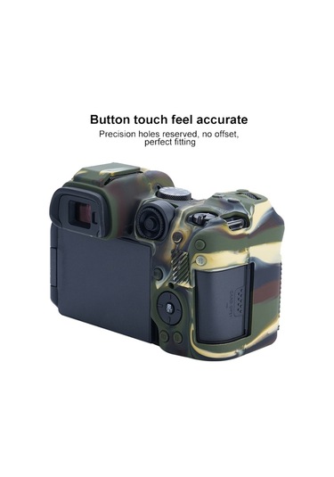 Sones Canon Eos R7 Yumuşak Silikon Koruyucu Kılıf Uyumlu Kamuflaj