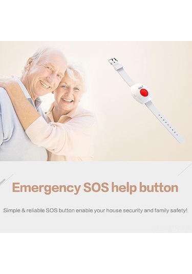 Hoadoek Panik Butonu Rf 315mhz Sos Acil Durum Butonu Yaşlılar İçin Alarm Saati Yaşlılar İçin Bileklik Ev Güvenlik Gsm Alarmı