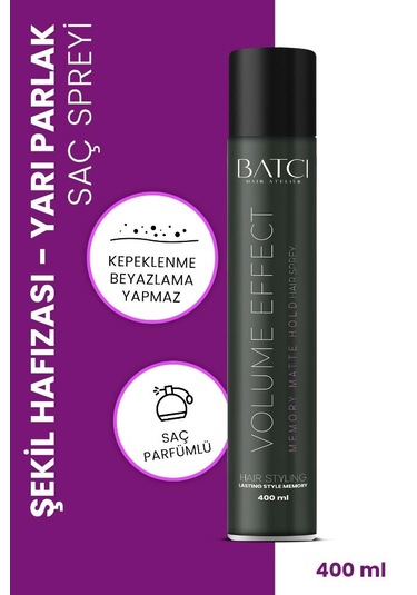 Batçı Hacimlendirici Hafızalı Memory Mat Saç Spreyi 400 Ml