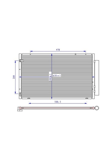 KLIMA RADYATORU KONDANSER Toyota Uyumlu AVENSIS 1.6I/1.8I/2.0 D4D 03-  610x370x16 ORIS CTO510016 OEM