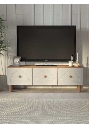 Bohem Tarz 135cm 3 Kapaklı Mdf Kapak Tv Ünitesi Çam