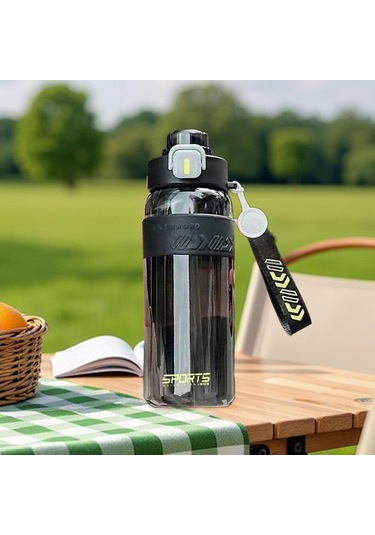 Suntek Spor Şişesi 27oz Kolay Temizlenebilir Pipetli Siyah