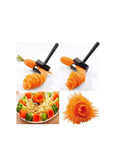 Taşınabilir Sebze Spiralizer Dilimleme El Soyucu Paslanmaz Çelik Spiral Dilimleme Patates Mutfak Kesici Aletler Siyah