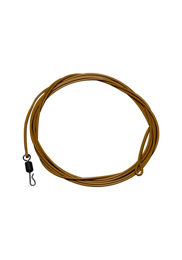 Reedark Karp Balıkçılığı İçin Dayanıklı Aramid Lider Tel 80lb/30kg , 1 Metre, Çiftlik Sarısı, Döndürücü İçeren, Kolay Montajlı