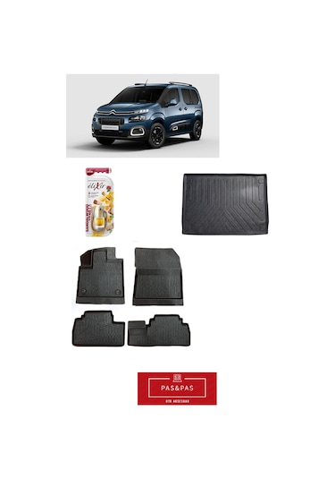 Citroen Berlingo 2025 Model 5d Havuzlu Paspas Ve Bagaj Havuzu Set + Araç Kokusu
