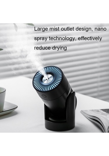 L09 Usb Takılabilir Döner Renkli Gece Lambası Nemlendirici Pembe