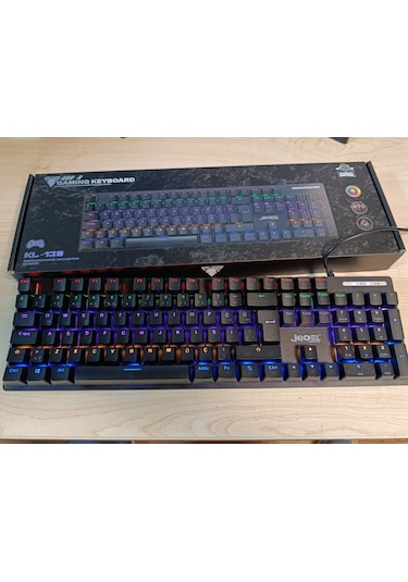 Jedel-gaming Kl-138 Blue Switch Mekanik Rgb Efekli Işıklı Oyuncu Klavye Q Tr Diğer
