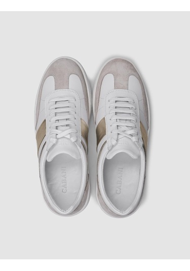 %100 Hakiki Deri Bej Kadın Spor Ayakkabı-bej Bej