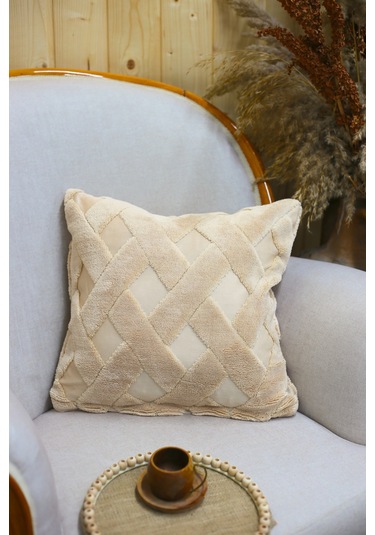 Cross Welsoft Jakarlı Dekoratif Kırlent Kılıfı 43x43 - Ztcross KARIŞIK