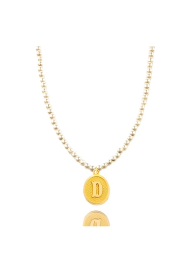Nezihhan 14 Ayar 0.45 Gram D Harfli İncili Kolye