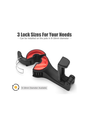 Wezone Araba Arka Kafa Yastığı Telefon Tutucu Ve Çanta Asıcı - 360 Döner, Kilitleme Fonksiyonu, Mavi Abs+silikon Diğer