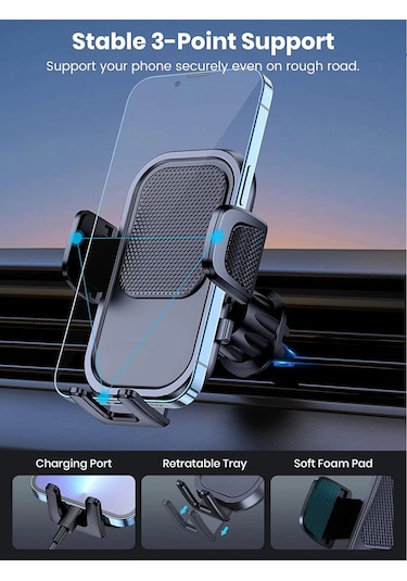 Klipsli Araç Telefon Tutacağı Klima Peteği Araba Telefon Tutacağı