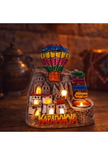 Kapadokya Hediyelik Peri Bacası Gece Lambası Mumluk Led'li