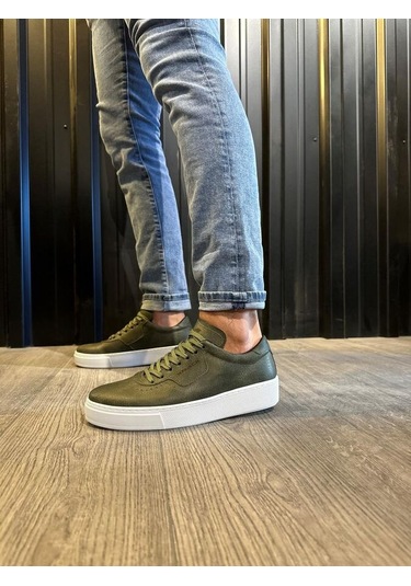 Pabucmarketi Günlük Erkek Ayakkabı Haki Yeşil Yeşil