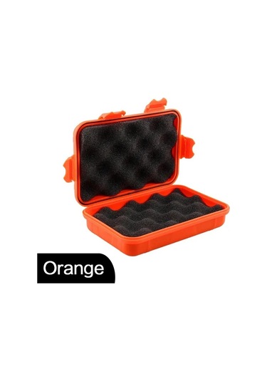 Turuncu 1 Adet Açık Plastik Kutu Su Geçirmez Hava Geçirmez Hayatta Kalma Çantası Konteyner Kamp Açık Seyahat Saklama Kutusu Turuncu