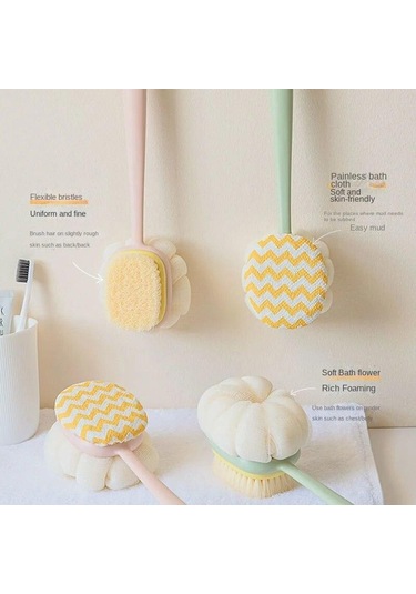 Banyo Fırçası Sırt Fırçası Uzun Saplı Yumuşak Saçlar Banyo Fırçası