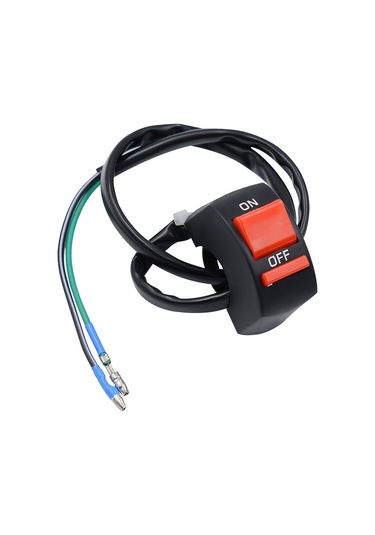 Shineyee Motorcycle Universal 12v Abs Çift Flash Anahtarı, 2.2-2.5cm Direksiyon Uyumlu, 65cm Tel, Far/kış Farı Açma-kapama, Kolay Kurulum Siyah-kırmızı