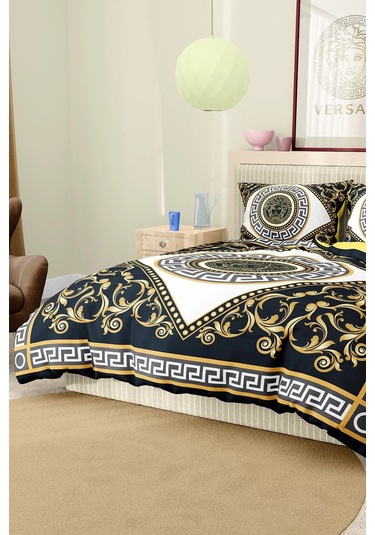 Marka Nevresim Takımı Çift Kişilik Pamuklu Saten Kumaş 6 Parça 3d Dijital Baskı Duvet Cover Set Model No:89 Renkli