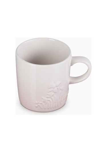 Le Creuset Jardin Çiçek Desenli Seramik Kupa Shell Pink