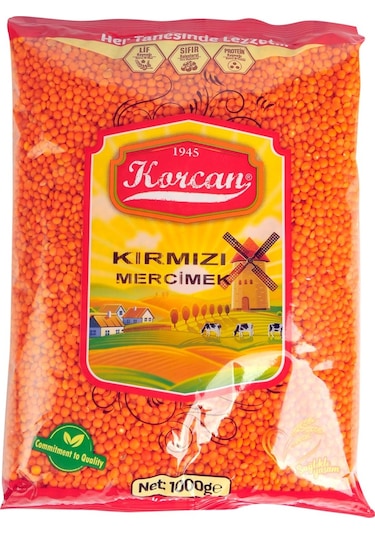 Korcan Kırmızı Mercimek 8 x 1 KG