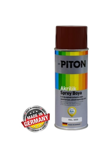 Piton Akrilik Sprey Boya 400 Ml Ral3009 Oksit Kırmızı