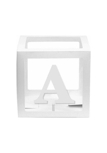 Şeffaf Kutu Harf Beyaz A