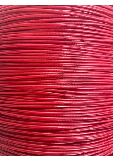 Kırmızı Izoleli Pvc Çelik Halat 2X3Mm 50 Metre